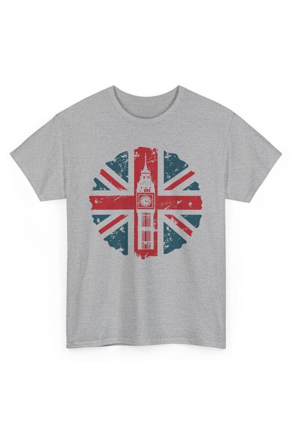 London Big Ben UK Flag T-shirt - Union Jack Novelty British Graphic Tee