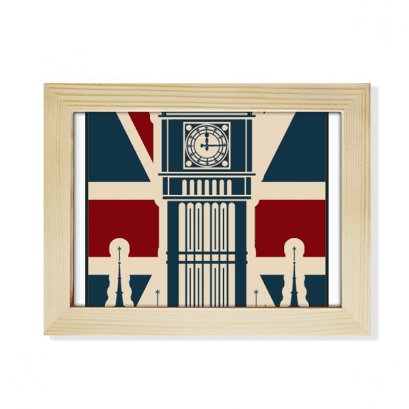 London Big Ben Union Jack United Kingdom UK Desktop Photo Frame Picture Art Decoration Painting 6x8 inch