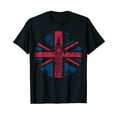 thumbnail image 1 of London Big Ben Union Jack Vintage UK Flag British Gift T-Shirt, 1 of 5
