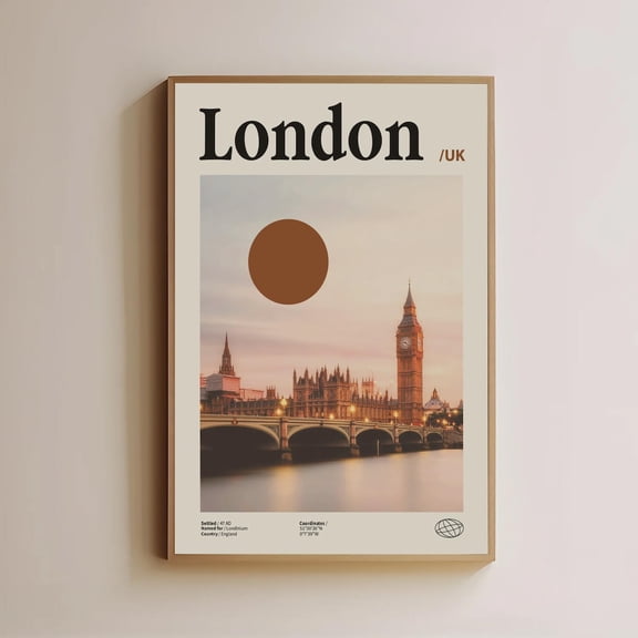London Big Ben Vintage Travel Art Poster Unframed Paper Print