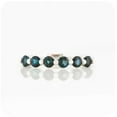 thumbnail image 1 of London Blue Topaz Wedding Half Eternity Stacking Band Ring Matching Promise Anniversary 925 Sterling Silver Gemstone Jewelry For Women Gift, 1 of 5