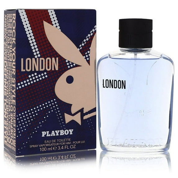 London By Playboy Cologne Eau De Toilette Spray Vaporisateur, Perfume For Men, 3.4 Oz.
