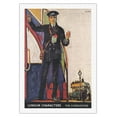 thumbnail image 1 of London Characters - The Conductor - Vintage Travel Poster by Elijah Albert Cox c.1920 - Fine Art Rolled Canvas Print 27in x 40in, 1 of 4