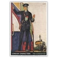 thumbnail image 1 of London Characters - The Conductor - Vintage Travel Poster by Elijah Albert Cox c.1920 - Master Art Print (Unframed) 13in x 19in, 1 of 4