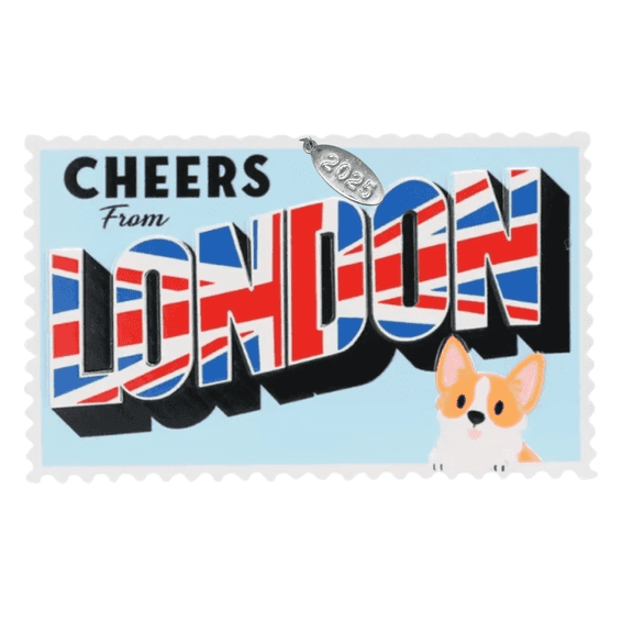 London Christmas Ornament 2025, London Ornament or Gift Idea, Trip Souvenir/ Memento with British Flag, Great Britain, England Stocking Stuffer, Comes in Gift Box