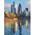 thumbnail image 1 of London Cityscape Skyline Canvas Print Architectural Home Wall Decor, 1 of 8