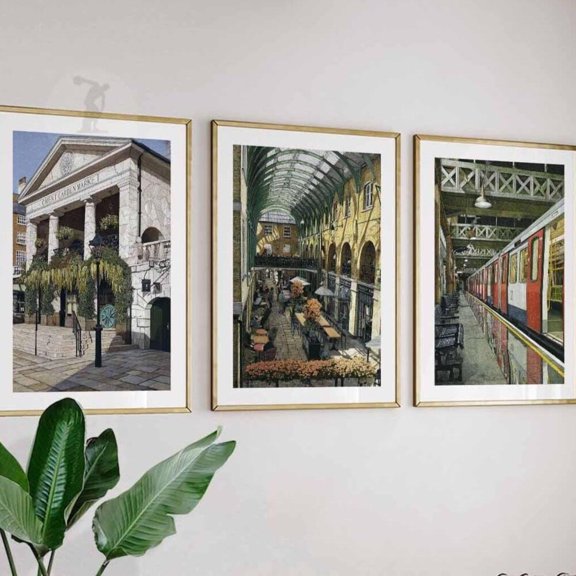 London Covent Garden Underground Classic Architecture Wall Art Set 3 Unframed Paper Print 20x30
