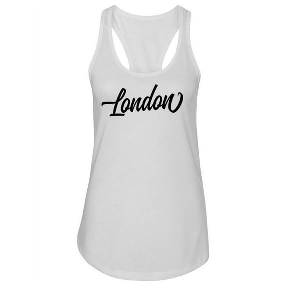 London Cursive . Tank Women -Image by Shutterstock, Female x-Large