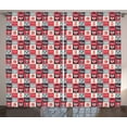thumbnail image 1 of Ambesonne London Curtains 2 Panel Set, Retro UK Europe Travel, 108" x 90", Multicolor, 1 of 3