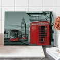 thumbnail image 1 of London Cutting Board, London Telephone Booth in the Street Traditional Local Cultural England UK Retro, Decorative Tempered Glass Cutting and Serving Board, Large Size, Red Grey, by Ambesonne, 1 of 1