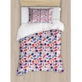 thumbnail image 1 of London Duvet Cover Set Twin Size, United Kingdom Country Themed Symbols Pattern in National Flag Colors, Decorative 2 Piece Bedding Set with 1 Pillow Sham, Royal Blue Red White, by Ambesonne, 1 of 3