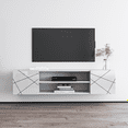 thumbnail image 1 of London EF TV Stand for TVs up to 70", Modern High Gloss 63" Entertainment Center, TV Media Console with Storage Cabinets, 1 of 7