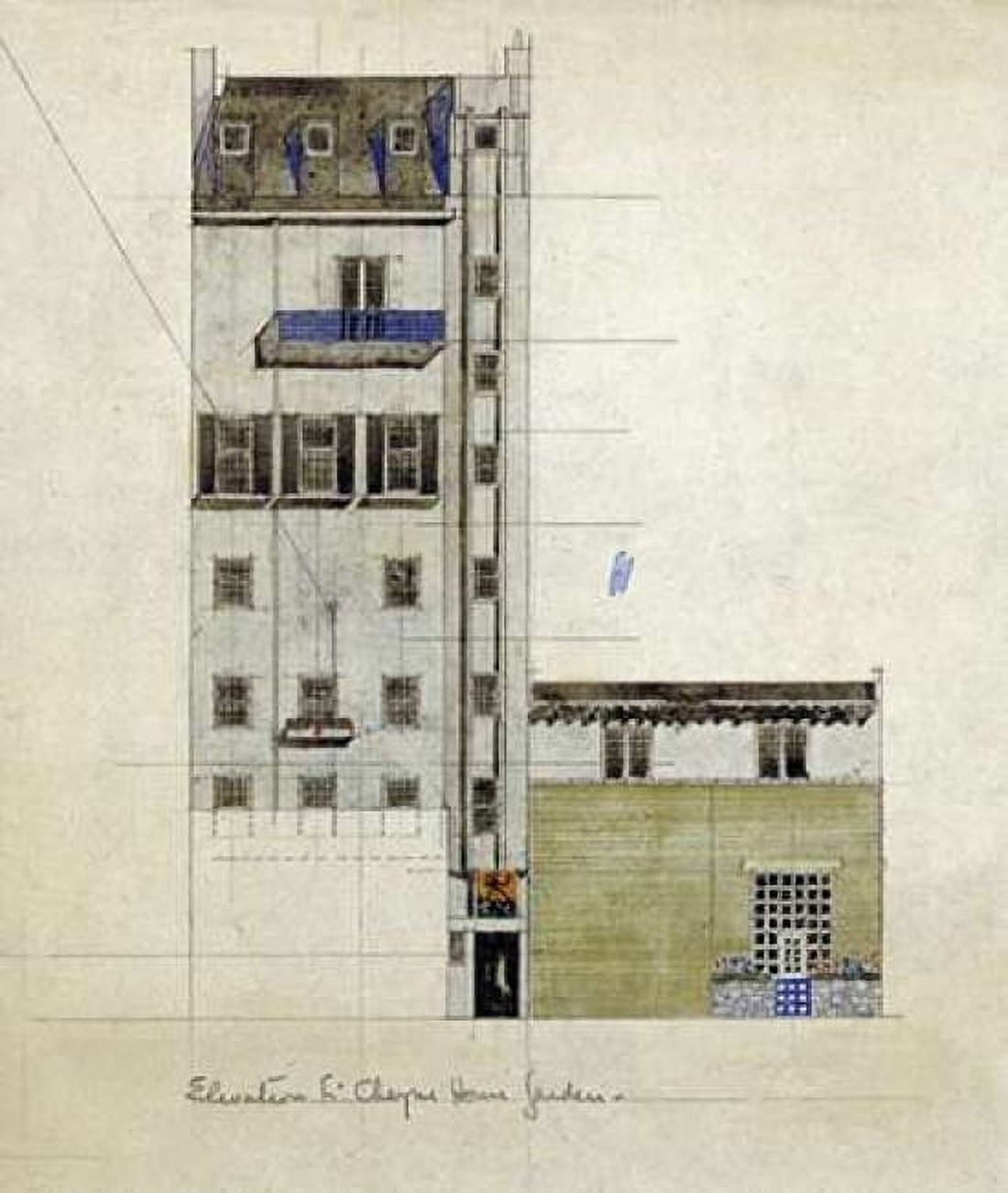 London Elevation of Proposed Studio 1920 Canvas Art - Charles Rennie Mackintosh (20 x 24)