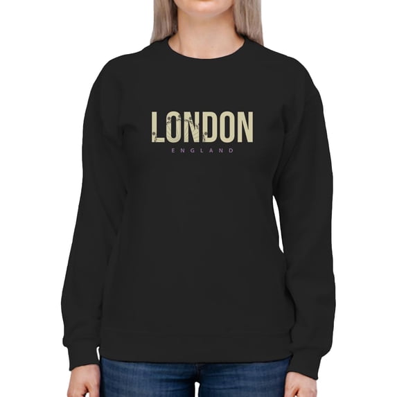 London England Banner Sweatshirt Women -Image by Shutterstock, Female Large