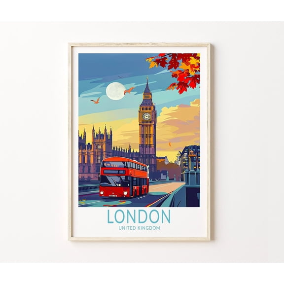 London England Big Ben Travel Scene Home Decor