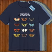 London England Butterflies Shirt! Vintage Butterfly Wildlife Scientific Illustration Tee. Red Admiral, Small Tortoiseshell, Peacock, More!