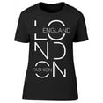 thumbnail image 1 of London England Fashion T-Shirt Women -Image by Shutterstock, Female 3X-Large, 1 of 2