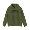 thumbnail image 1 of London England Lover Anglophile Moving Hoodie, Gifts, Hooded Sweatshirt, 1 of 4