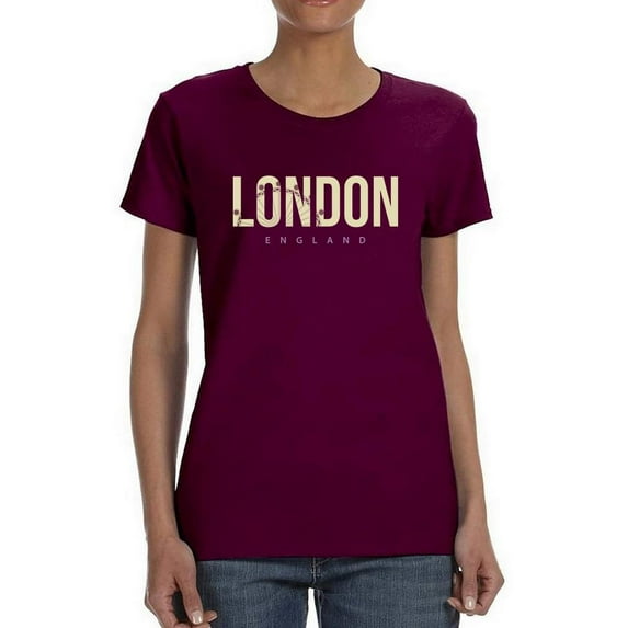 London England Pale Yellow T-Shirt Women -Image by Shutterstock, Female Large