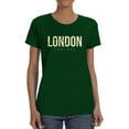 thumbnail image 1 of London England Pale Yellow T-Shirt Women -Image by Shutterstock, Female Large, 1 of 4