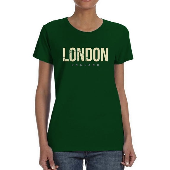 London England Pale Yellow T-Shirt Women -Image by Shutterstock, Female Medium