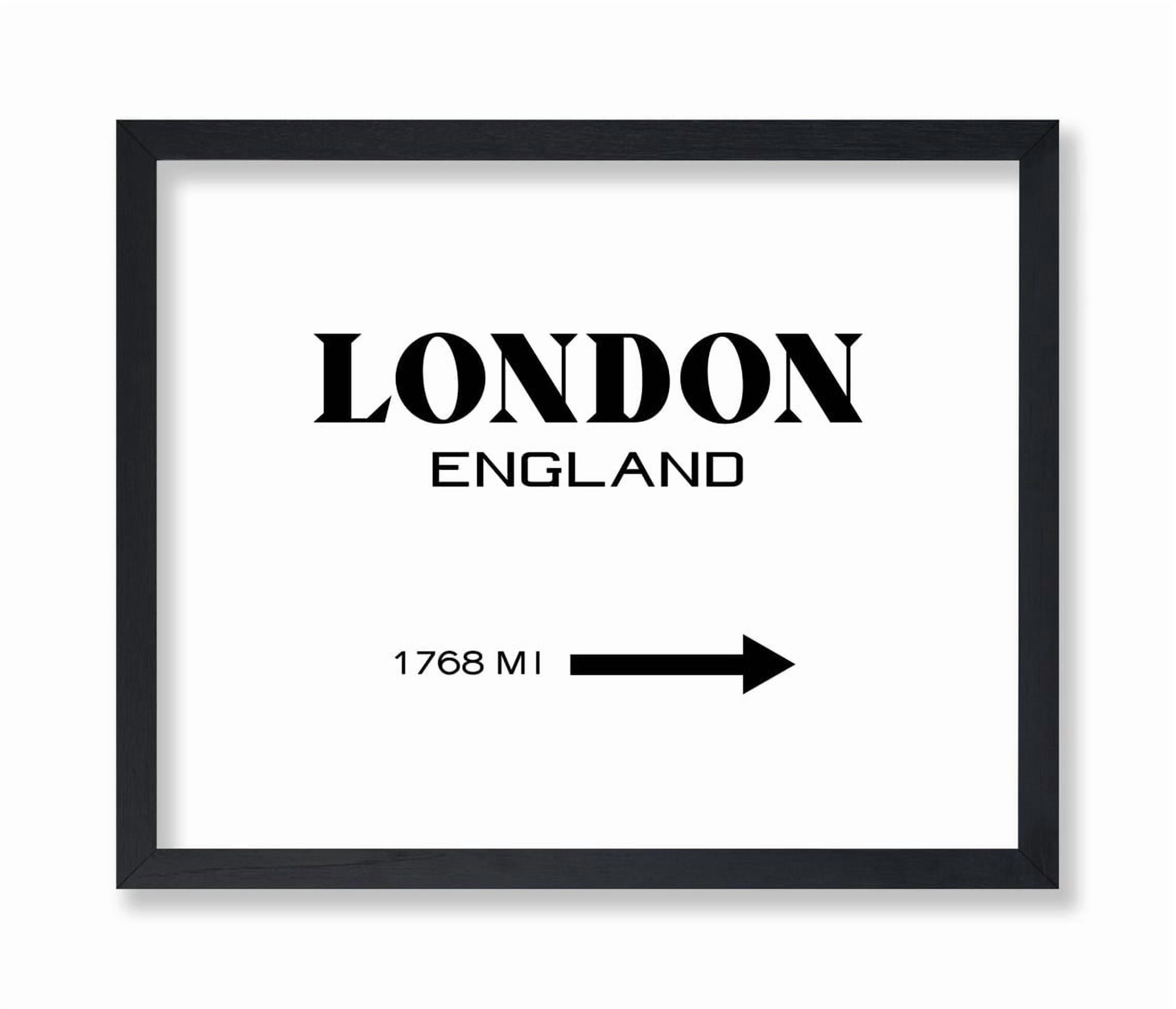 London England Sign Travel Lover Typographic Office Wall Art Poster ...