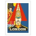 thumbnail image 1 of London England - The Queen’s Royal Guard - Vintage Travel Poster by Bob Peak c.1973 - Bamboo Fine Art 290gsm Paper Print (Unframed) 18x24in, 1 of 4