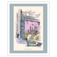 thumbnail image 1 of London England - Tower Bridge - Vintage Airline Travel Poster by David Klein c.1950s - Fine Art Matte Paper Print (Unframed) 11x14in, 1 of 1