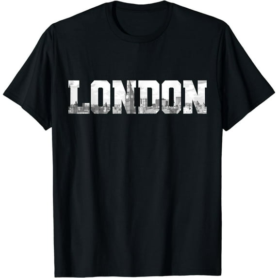 London England UK Skyline Black & White Vintage London T-Shirt