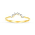 thumbnail image 1 of London Fine Jewelry 0.10 CTW Diamond Ring Enhancer for Women, Guard Ring for Wedding and Engagement Ring with 14K Solid Gold Band, 7 Round Cut Real Diamonds, H Color & SI-SI2 Clarity, 1 of 5