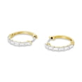 thumbnail image 1 of London Fine Jewelry Baguette Huggie Earrings for Women, 14K Gold Earrings Studded with 0.25 CTW Baguette Cut Diamonds, 12 Bezel Setting Diamond of H-I Color and SI1-SI2 Clarity, 1 of 4