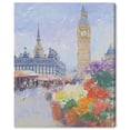 thumbnail image 1 of London Flower Market Canvas Monet Inspired Poster by Art Remedy, Gallery Wrapped, 24" x 30", 1 of 7