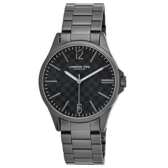London Fog Aberdeen 40mm Black Link Bracelet Watch