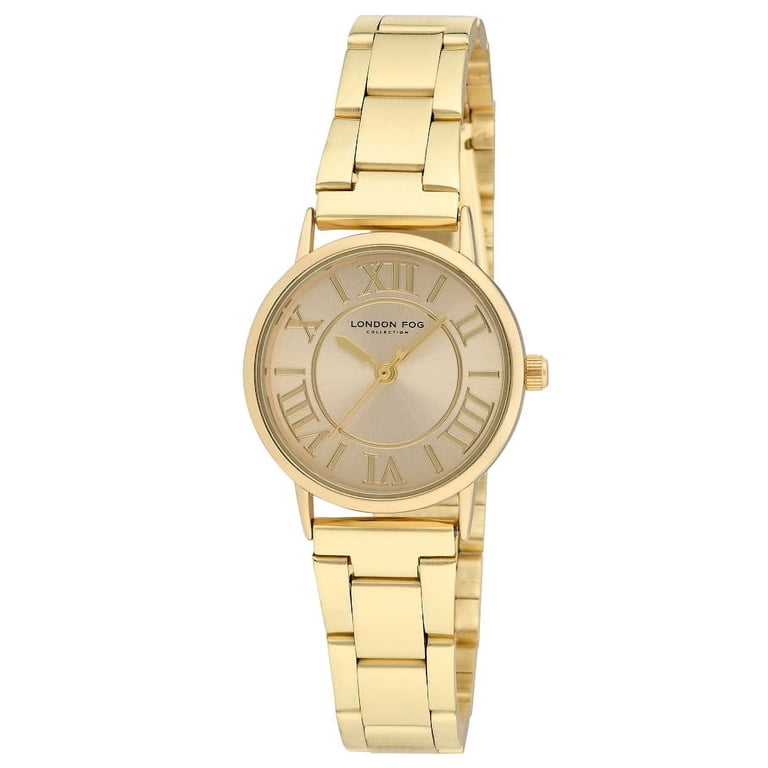 London Fog Albans Gold Link Bracelet Watch - Walmart.com