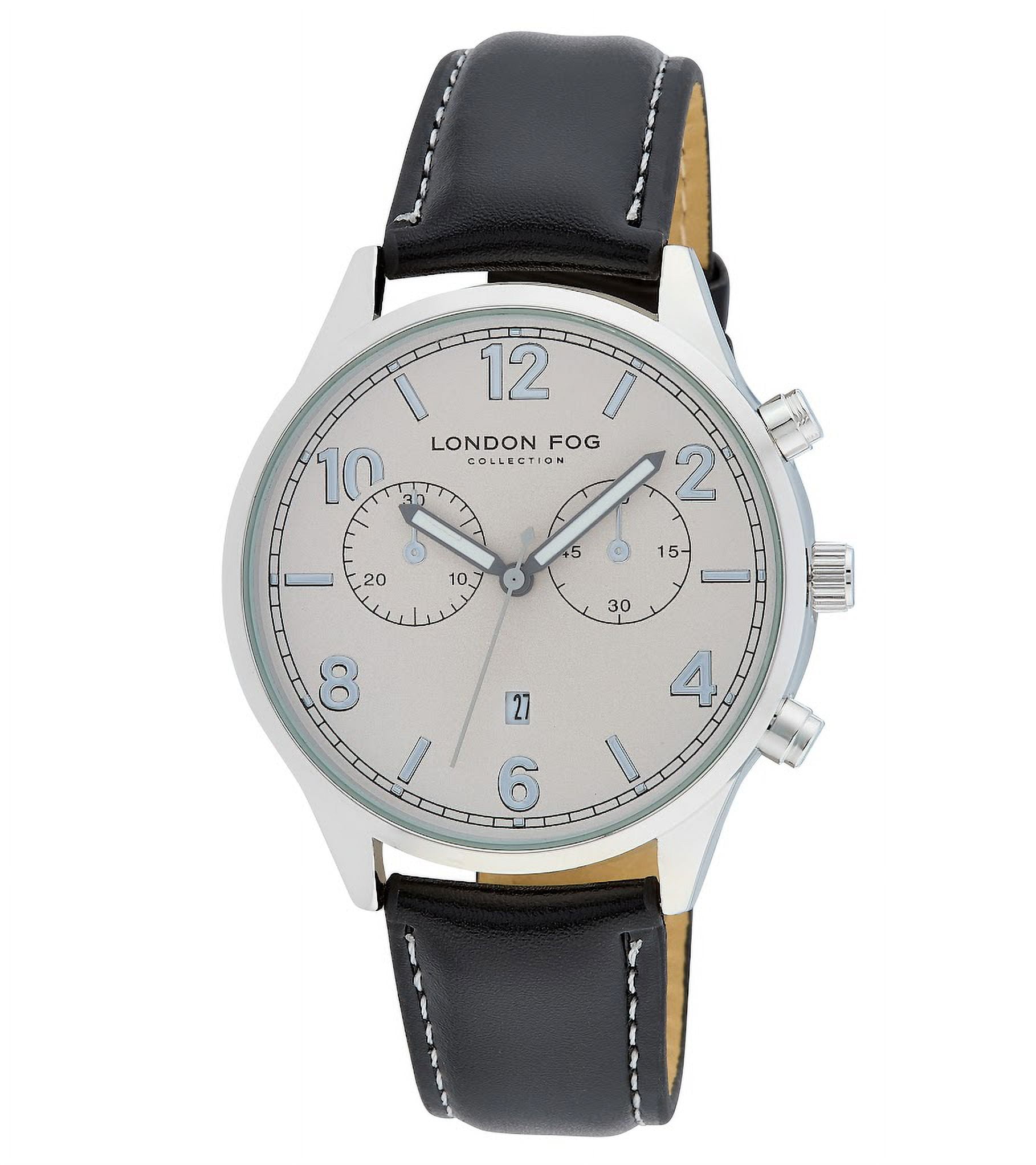 London Fog Grey Multi Funtion Strap 42mm Watch - Walmart.com
