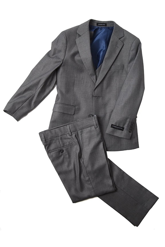Boy's Modern Fit 3-Piece Formal Luxury Suit Set - Light Grey - 7