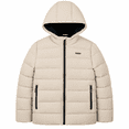 thumbnail image 1 of London Fog Boys' Hooded Puffer Jacket, Quilted Zip-Up Coat, Tan, 14/16, 1 of 2