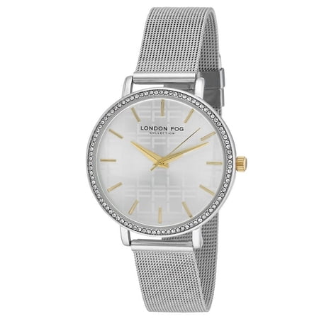 London Fog Buckingham Silver Mesh Bracelet Watch