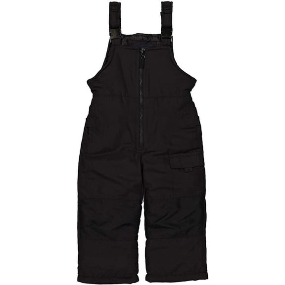 London Fog Classic Heavyweight Snow Bib Ski Pant (Little Boys & Big Boys) (7, Black)