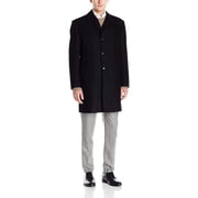 London Fog Mens Wool Blend Single Breasted Top Coat