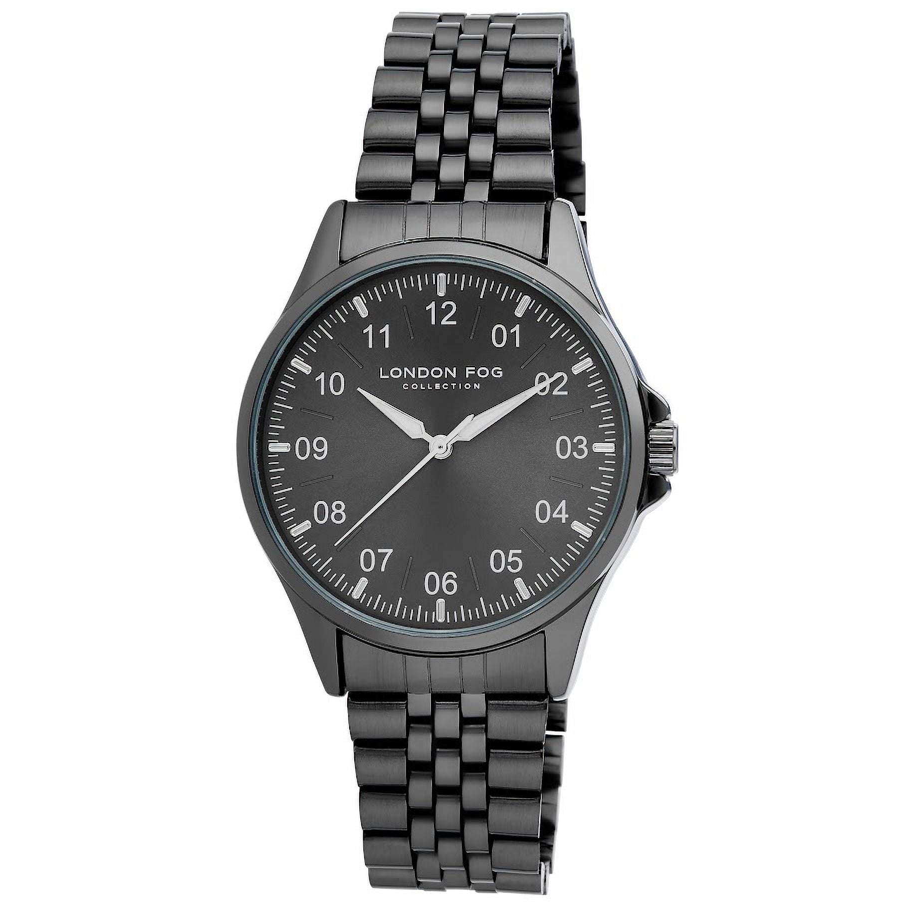 London Fog Dundee 40mm Reader Black Bracelet Watch - Walmart.com
