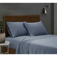 thumbnail image 1 of London Fog  Garment Wash Solid Sheet Set Blue Queen, 1 of 5