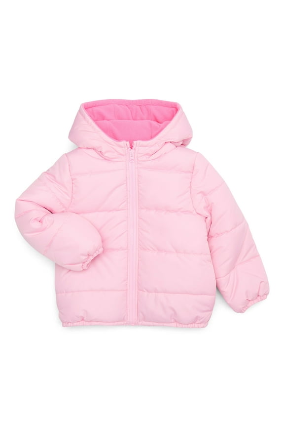 Girls Hooded Puffer Jacket, Sizes XS-XXL