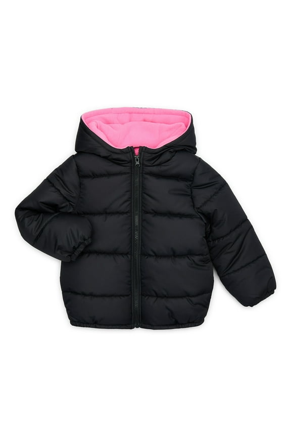 Girls Hooded Puffer Jacket, Sizes XS-XXL