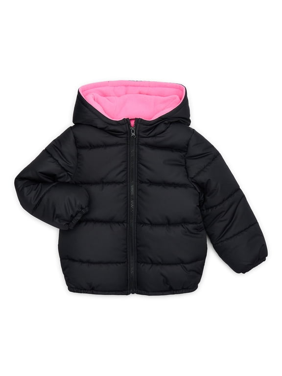Girls Hooded Puffer Jacket, Sizes XS-XXL
