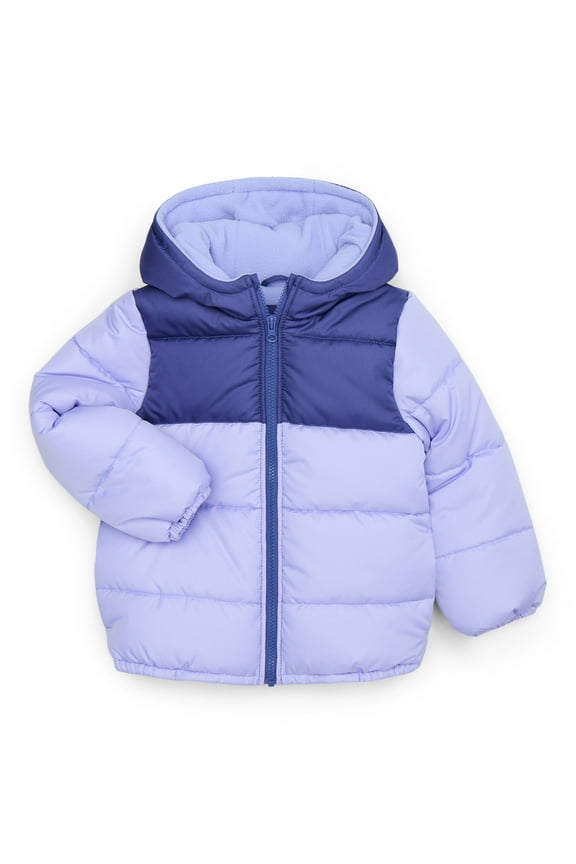 Girls Hooded Puffer Jacket, Sizes XS-XXL