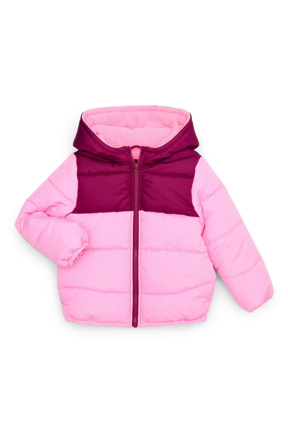 Girls Hooded Puffer Jacket, Sizes XS-XXL