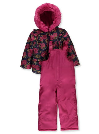 Lilgiuy Kids 2-Piece Snowsuit 2023 New Casual Solid Color Windproof Winter  Warm Ski Jacket & Snow Bib Pants Ski Suit for Snowballing Snowboarding Pink  (1-6Years) 