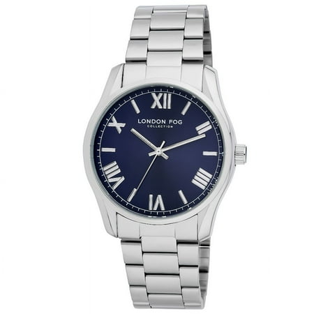 London Fog Glasgow 40mm Brilliant Silver Bracelet Watch