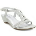 thumbnail image 1 of London Fog - Macey Wedge Sandal - Silver, 1 of 3